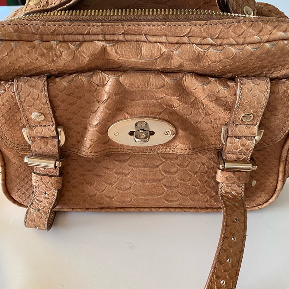 Tan and gold Mulberry shoulder/crossbody/top handle purse - Picture 3 of 7